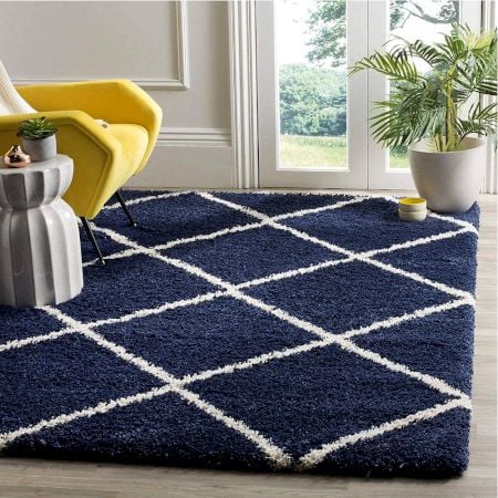 Modern Handknotted Shaggy Home Rug